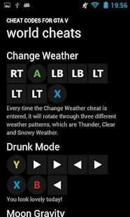 Cheat Codes for GTA V screenshot 1