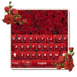 Giltter Red rose keyboard आइकन