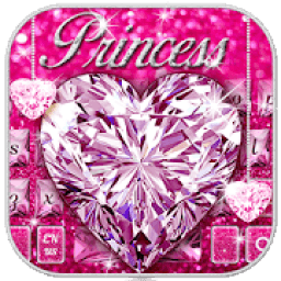 Princess SMS Pink Diamond Keyboard आइकन