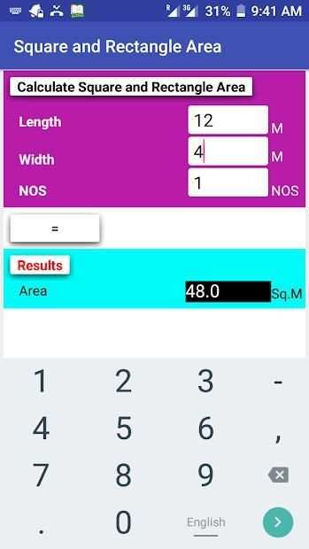 Area Calculator स्क्रीनशॉट 1