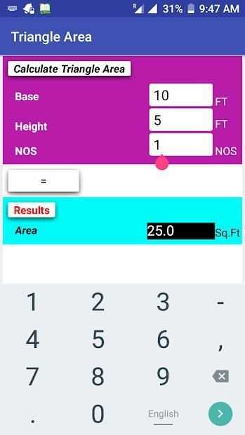 Area Calculator स्क्रीनशॉट 5