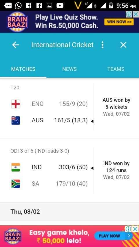 Live Cricket screenshot 1