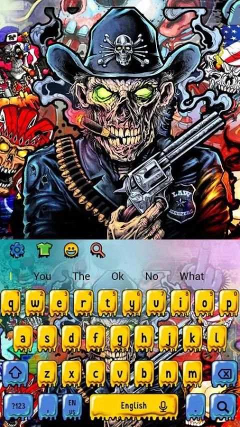 Death Graffiti Skull Keyboard screenshot 4