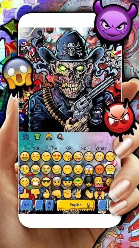 Death Graffiti Skull Keyboard screenshot 6