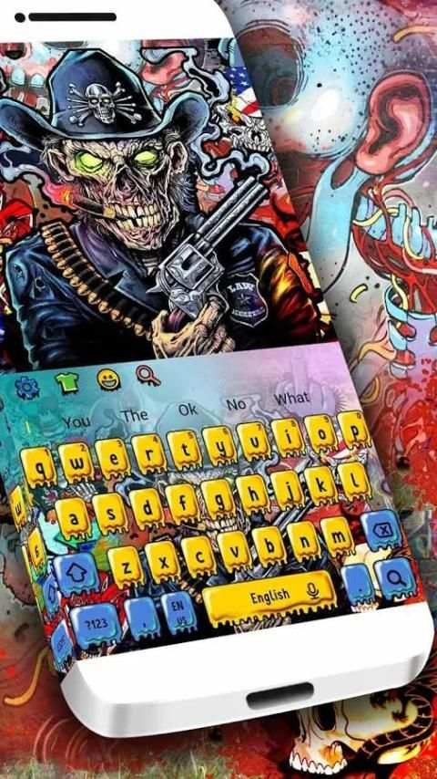Death Graffiti Skull Keyboard screenshot 5