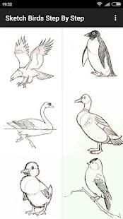 How To Draw Birds Step By Step - Free स्क्रीनशॉट 1