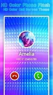 HD Color Phone Flash - HD Color Call Screen Theme स्क्रीनशॉट 1