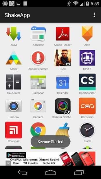 Shake and Open App screenshot 1