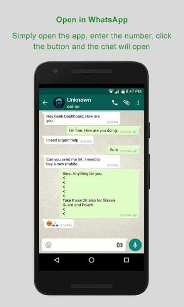 Open in Whatsapp: Messages with WhatsApp screenshot 1