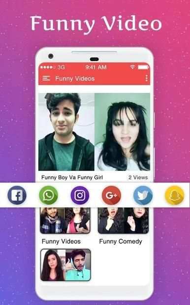 Funny Videos For Social Media स्क्रीनशॉट 1