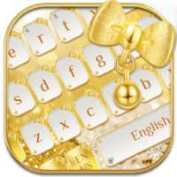 Shimmering Golden Bow keyboard on 9Apps