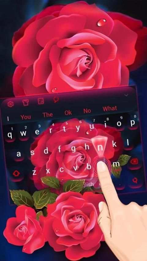 Tema Red Rose Keyboard screenshot 3