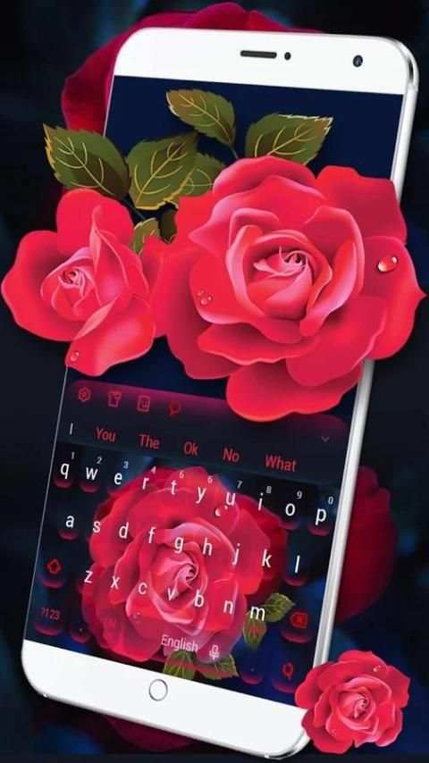 Tema Red Rose Keyboard screenshot 1