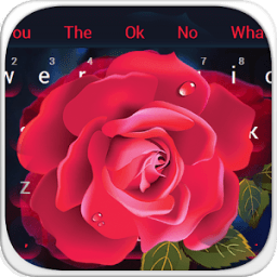 ikon Tema Red Rose Keyboard