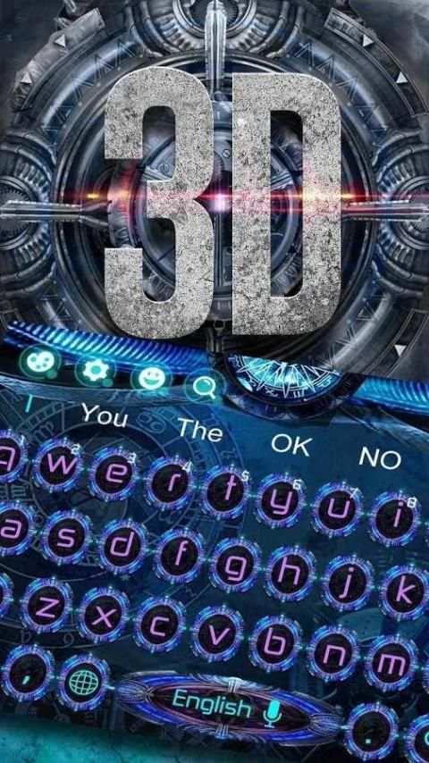 Neon Tech 3D Keyboard screenshot 3