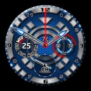 TL Techno Blue Watch Face screenshot 2