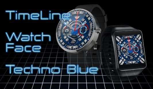 TL Techno Blue Watch Face screenshot 6