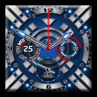TL Techno Blue Watch Face screenshot 1