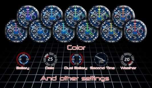 TL Techno Blue Watch Face screenshot 4