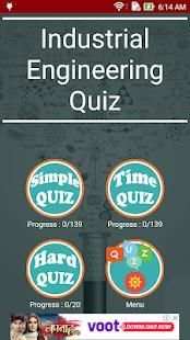 Industrial Engineering Quiz स्क्रीनशॉट 1