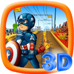 Captain Avengers: America Hero Run Bus Subway Rush icon