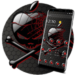 Black Skull Apple Theme आइकन