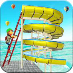 Amusement Park Water Slide Adventure आइकन