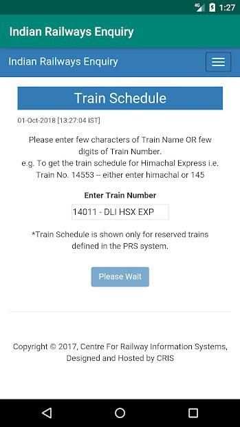 Indian Railways Enquiry screenshot 2