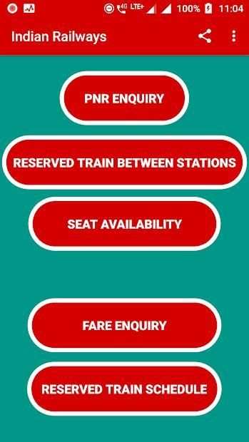 Indian Railways screenshot 2