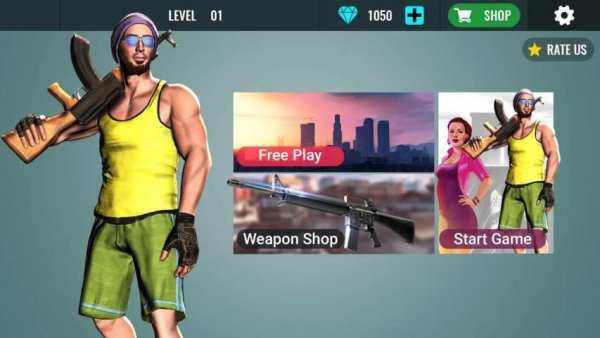 City Crime Shooter Simulator स्क्रीनशॉट 1