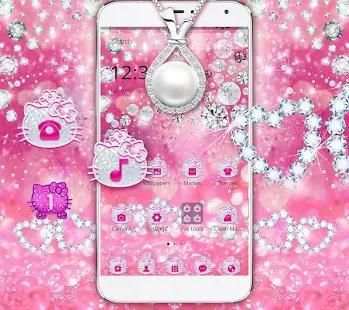 Pink Shining Diamond Kitty Theme screenshot 5
