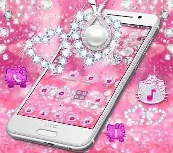 Pink Shining Diamond Kitty Theme screenshot 4