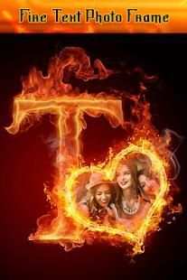 Fire Text Photo Frame screenshot 2