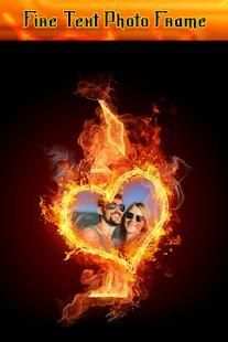Fire Text Photo Frame screenshot 1