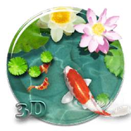 Fancy 3D koi fish theme