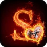 Fire Text Photo Frame