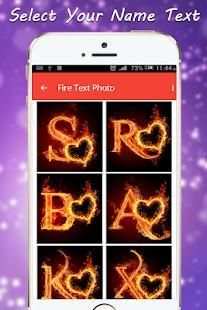 Fire Text Photo Frame screenshot 5
