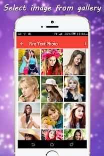 Fire Text Photo Frame screenshot 2