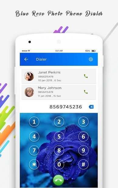 Blue Rose Photo Phone Dialer screenshot 2