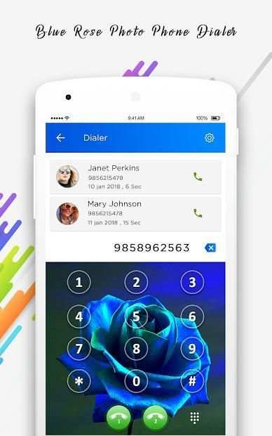 Blue Rose Photo Phone Dialer screenshot 3