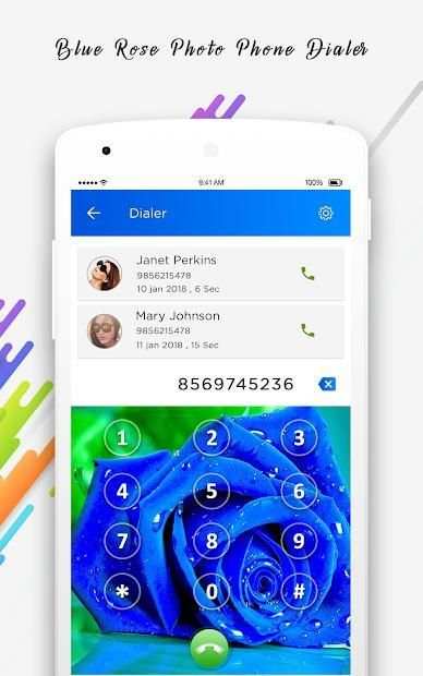 Blue Rose Photo Phone Dialer screenshot 1
