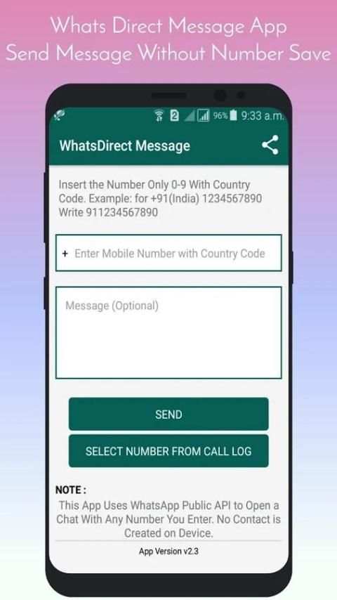 WhatsDirect Message - (WhatsApp Direct Msg Tool) screenshot 4