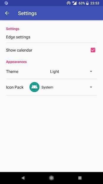 Edge Launcher screenshot 1
