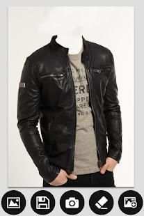 Man Leather Coat Photo Editor screenshot 1