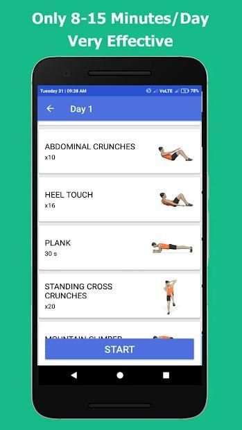 Six Pack Abs in 30 Days - 6 Pack Abs Home Workout स्क्रीनशॉट 3