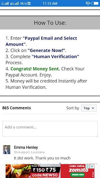 paypal money adder no human verification