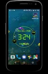 LED Digital Clock with Aquarium live wallpaper screenshot 7