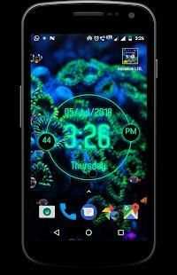 LED Digital Clock with Aquarium live wallpaper screenshot 3