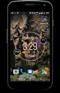 LED Digital Clock with Aquarium live wallpaper screenshot 4