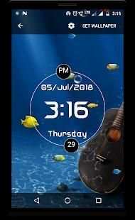 LED Digital Clock with Aquarium live wallpaper screenshot 10